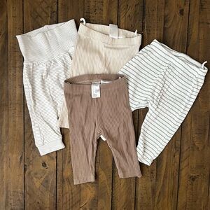 H&M Neutral Ribbed Baby Leggings Bundle - 4 Pieces